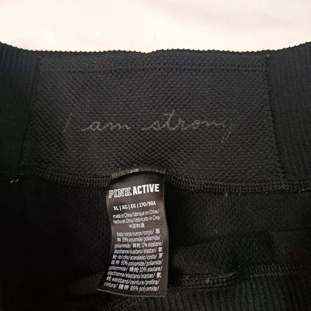 PINK ACTIVE XL Women's Black Athletic Shorts Elastic Waist Lounge Gym Workout‎